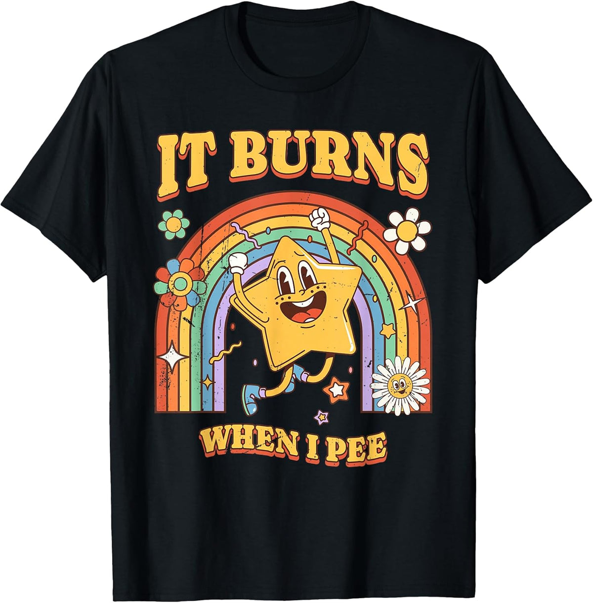 Funny Saying It Burns When I Pee! Sarcastic, Ironic Unisex , , , Long Sleeve Tee