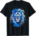 Lions Tshirt Men Women Blue Animal School Sport
