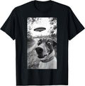 Funny Dog Selfie UFO Space Graphic Tees Gifts