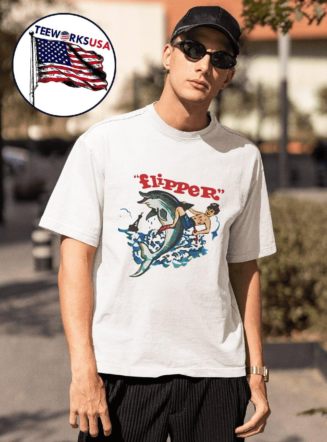 ‘Flipper’ Dolphin Riding Boy Shirt
