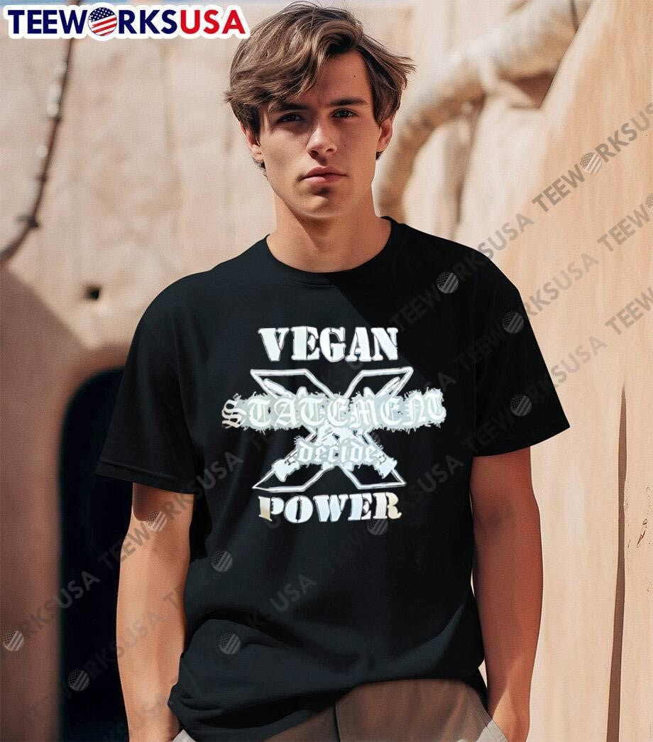 Vegan Statement Decide Power Black T-Shirt