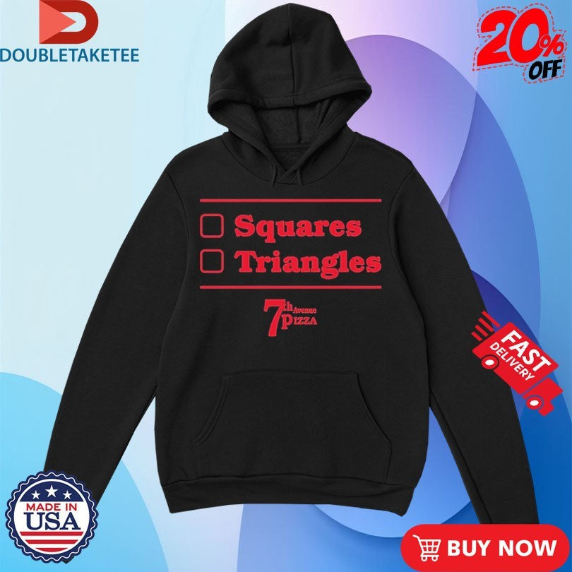 7th Avenue Pizza Squares Triangles Unisex , , , Long Sleeve Tee