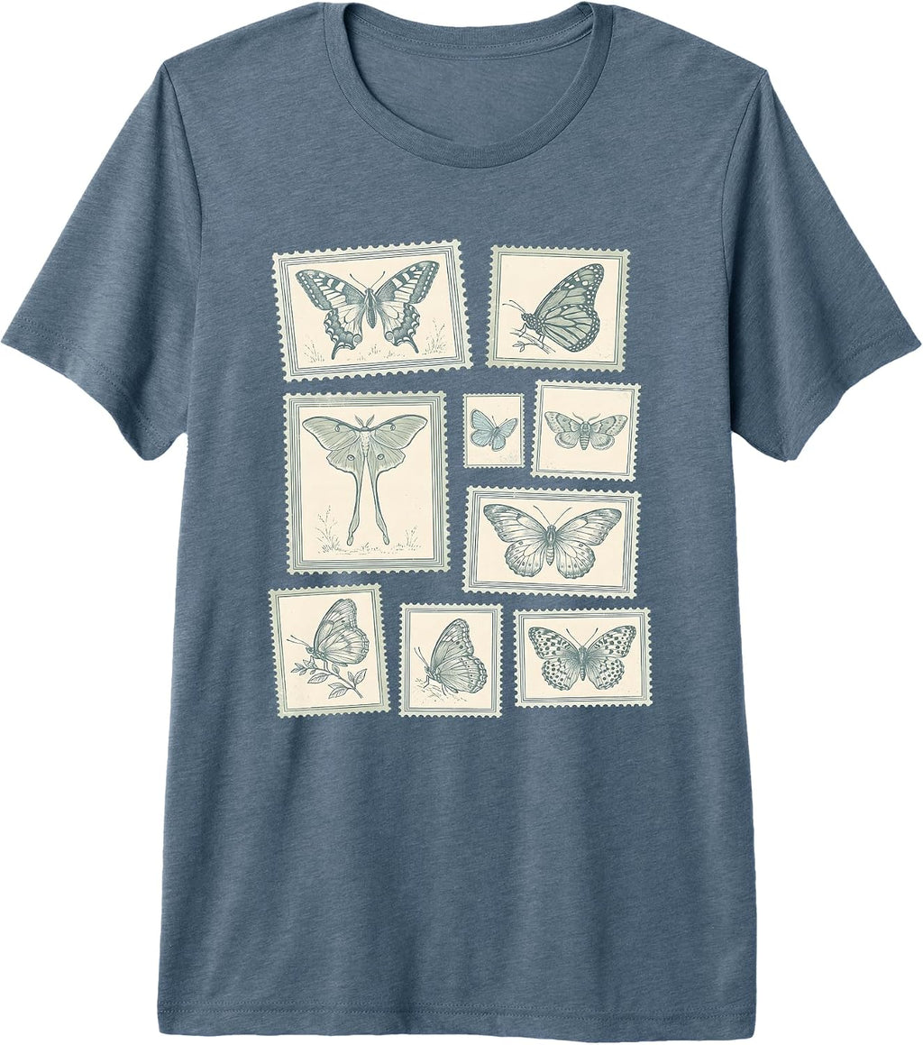 Cute Butterfly Stamp Nature Aesthetic Vintage