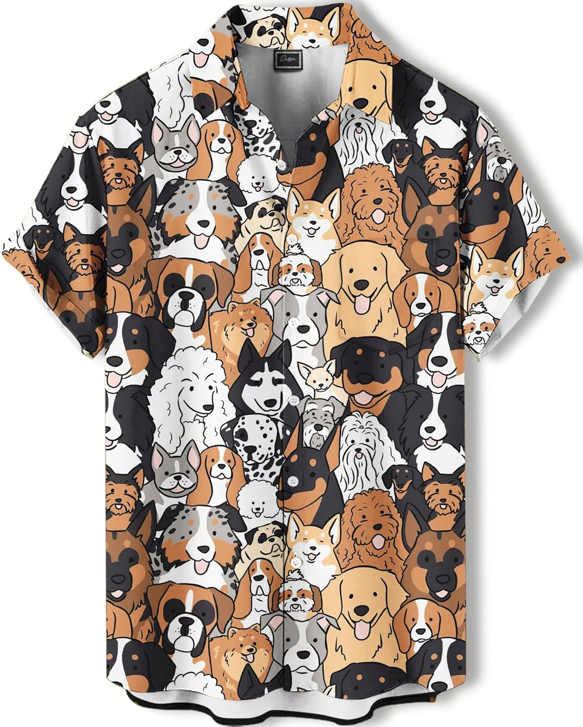 Men's Hawaiian Shirt, Novelty Graphic Print, Short Sleeve Vacation Shirt, Tropical Casual Beach