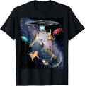 UFO Cats for Adults Galaxy Cats Cute Cat Lover Unisex , , , Long Sleeve Tee