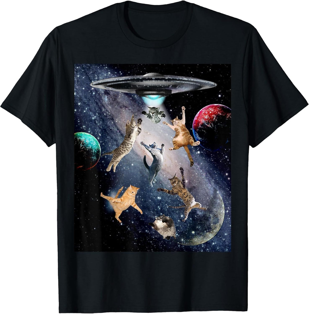 UFO Cats for Adults Galaxy Cats Cute Cat Lover Unisex , , , Long Sleeve Tee