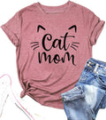 Cat Mom Shirts for Women Cat Mama Pet Lover Gifts Shirts Funny Cat Graphic Tees Shirts