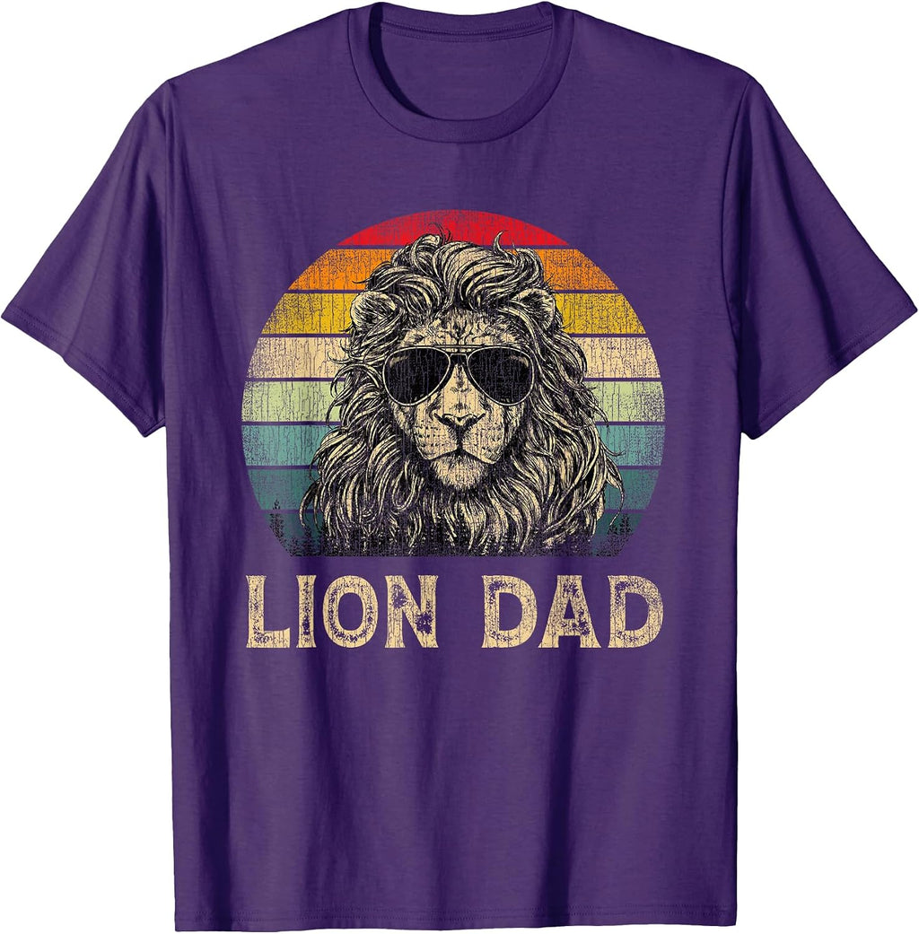 Lion Dad Vintage Retro Fathers Day Funny Gift