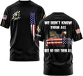 Personalized Veteran & Military Rank Insignia Shirt, We Don't Know Them All But We Owe Them All for Men, Army Military All Over Prints Veterans American Flag Shirt