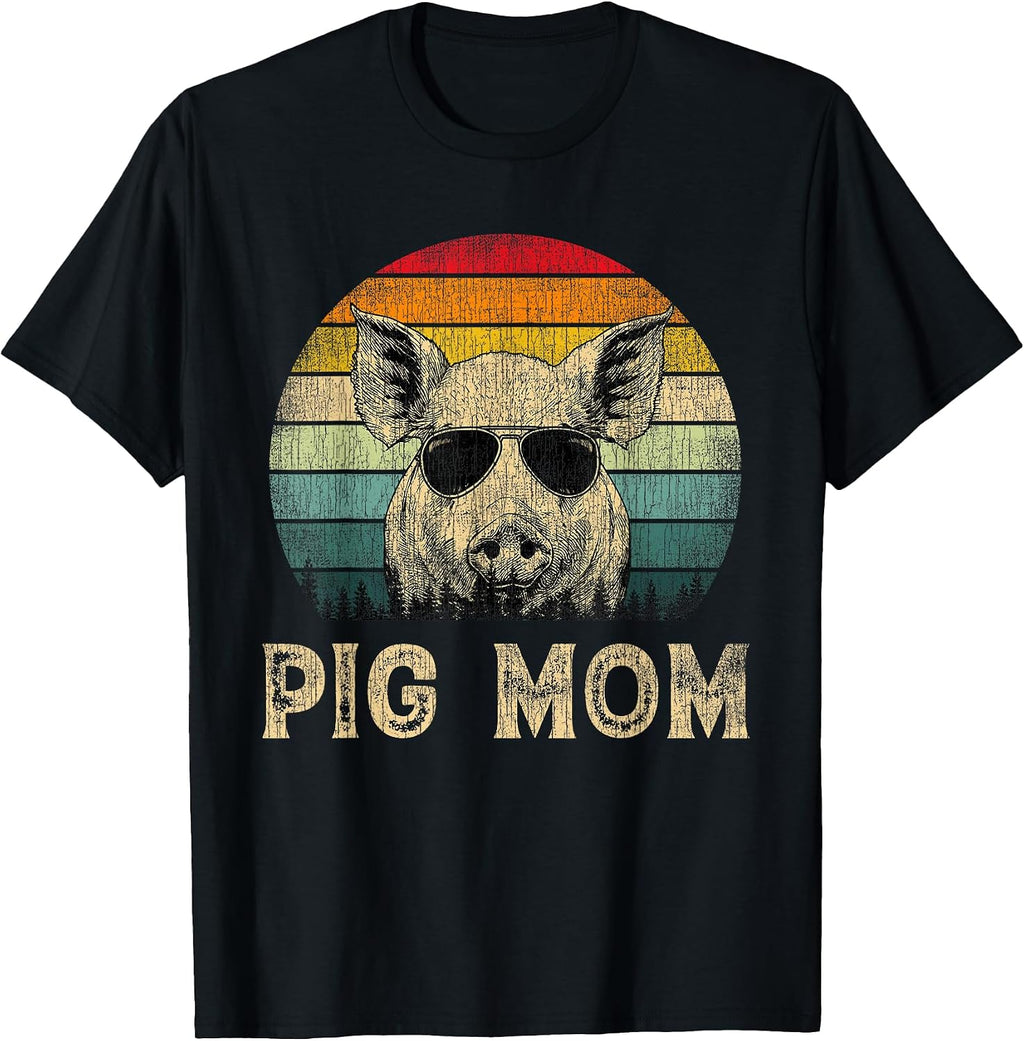 Pig Mom Vintage Retro Mothers Day Funny Gift