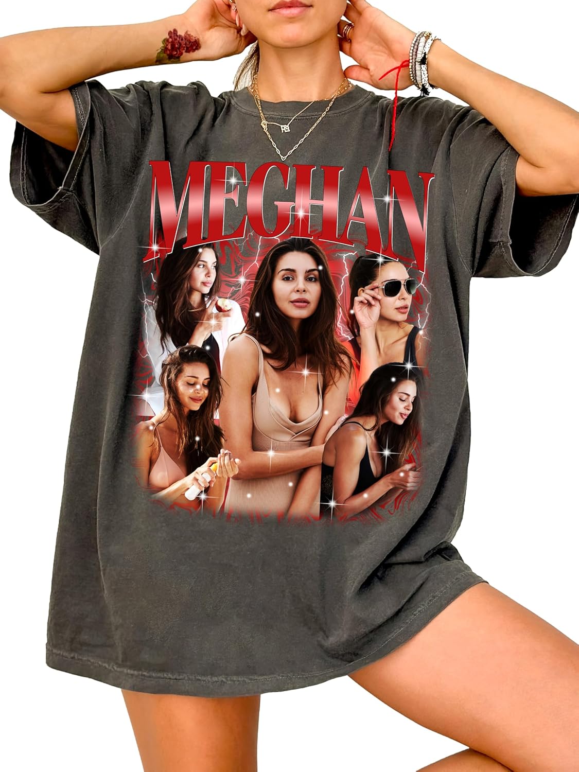 Custom Bootleg - Personalized Rap Graphic Tee with Photo & Text - Customized Gift for Boyfriend & Girlfriend