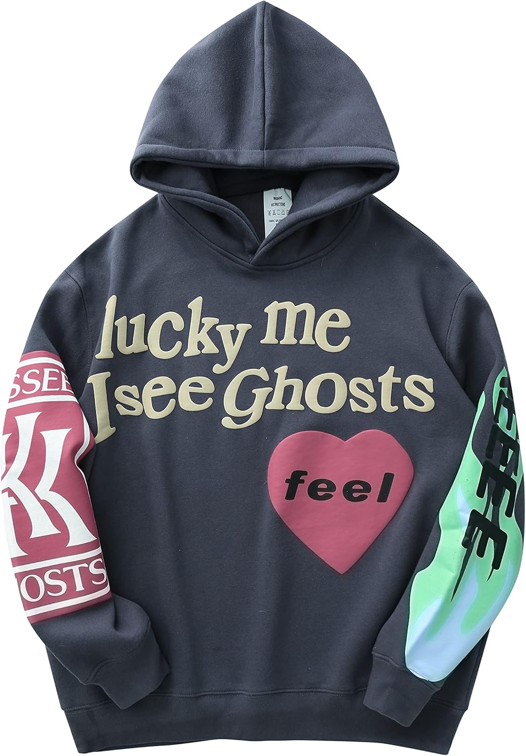 I See Ghosts Hip Hop Hooded Unisex , , , Long Sleeve Tee