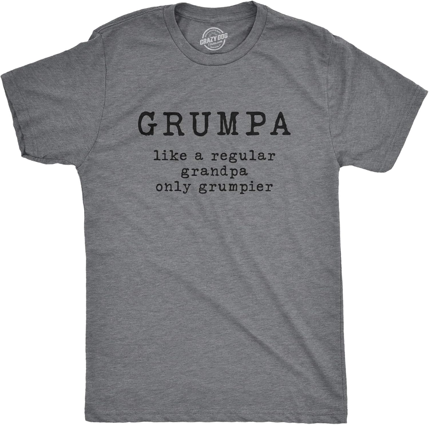 Mens Grumpa Like Regular Grandpa Only Grumpier T Shirt Funny Grandfather Tee Unisex , , , Long Sleeve Tee