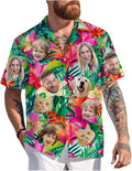 Custom Hawaiian Shirt with Face Photo Picture for Men Women Kids Youth Adult, Tropical Personalized Hawaiian Shirts Gift