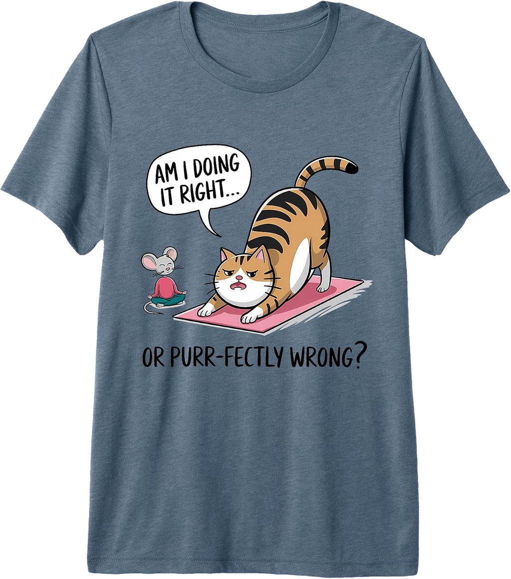 Playful Feline Humor Design Cat and Yoga Lovers