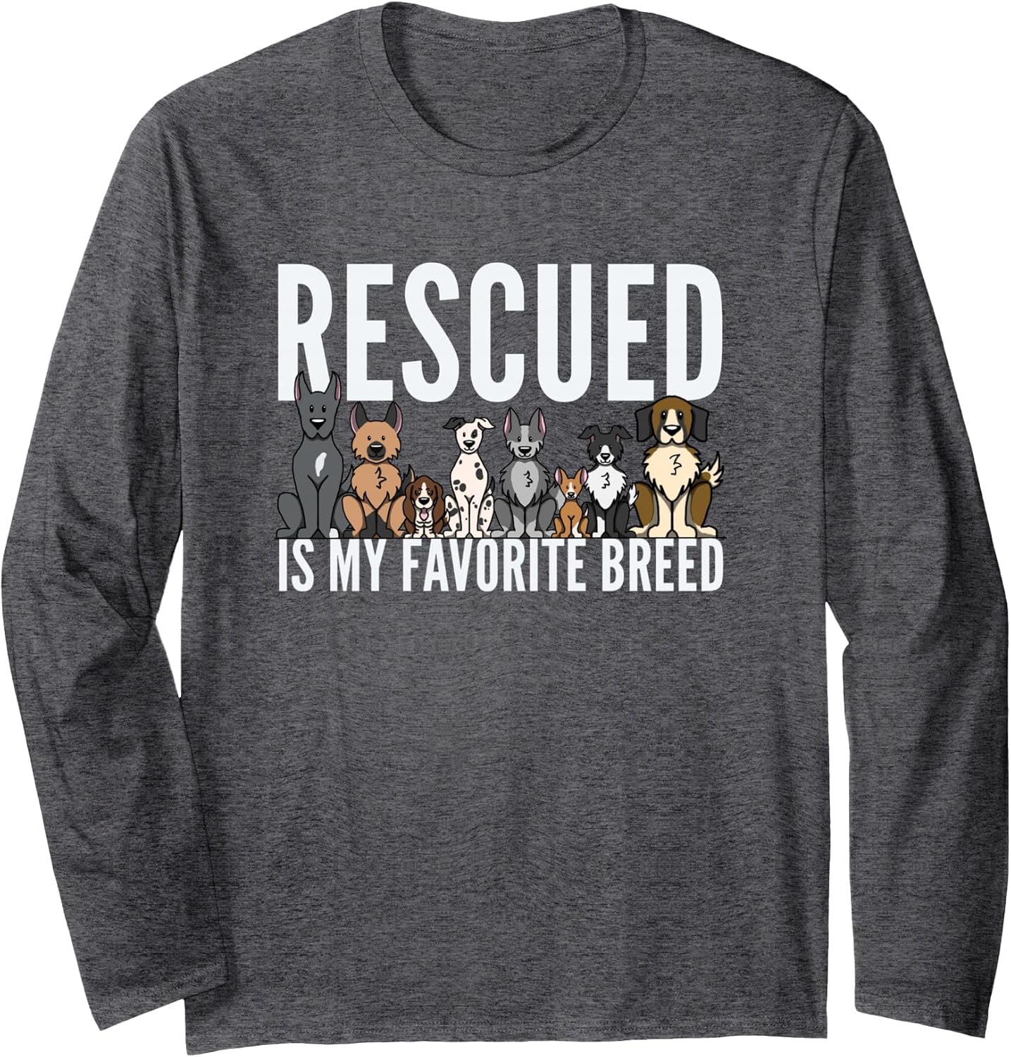 Dog Lovers Long Sleeve Shirt Women Men Kids Rescue Dog Shirt Long Sleeve Unisex , , , Long Sleeve Tee