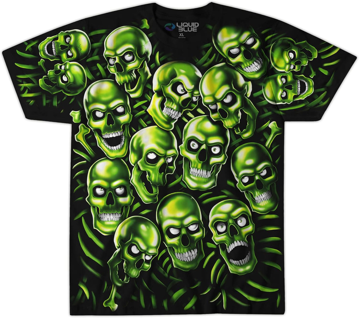Unisex Adult Skull Pile Fantasy All Over Print Short Sleeve Unisex , , , Long Sleeve Tee