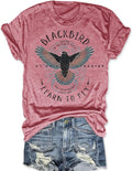 Blackbird Shirt Women Rock Band T Shirt Vintage Retro Music Shirt Song Lyrics Graphic Tees Short Sleeve Tops