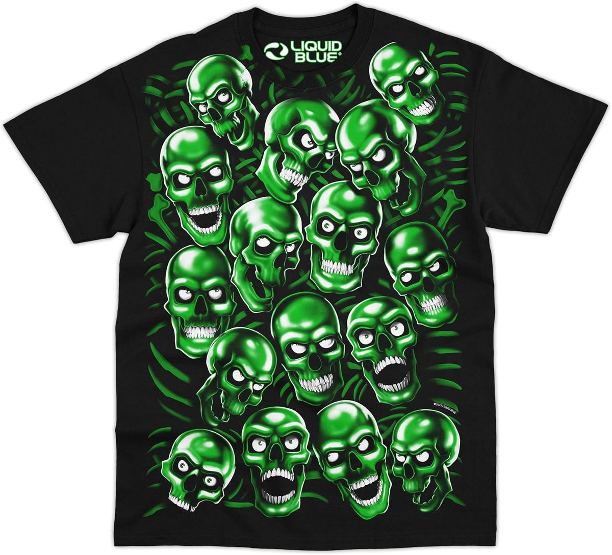 Skull Pile Graphic for Men – Iconic Skull Art Cotton Tee, Short Sleeve Streetwear Unisex , , , Long Sleeve Tee
