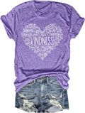 Womens Kindness Shirts Be Kind Teacher Graphic Tees Short Sleeve Love Tops Unisex , , , Long Sleeve Tee