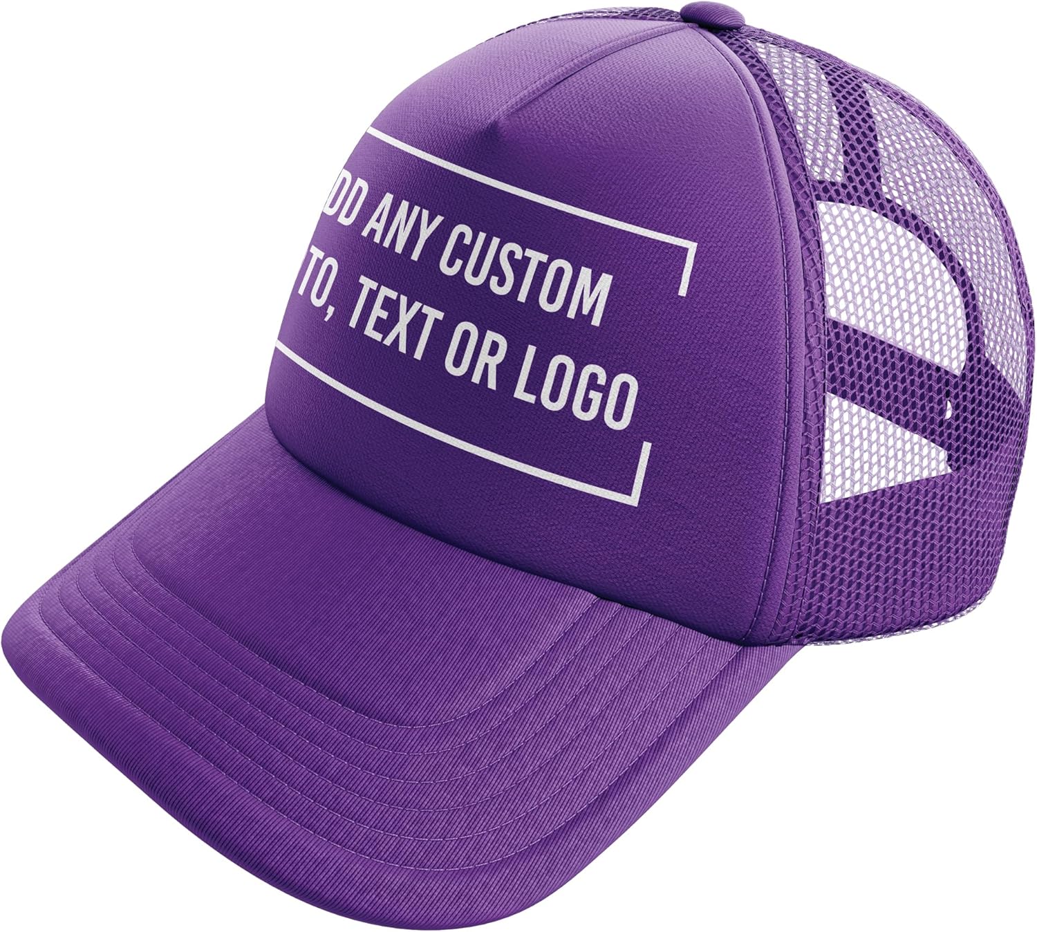 Custom Foam Trucker Cap, Personalized Hat with Your Image Logo or Text Customized Caps Printed 13 Color Options