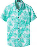 Mens Floral Hawaiian Shirt Front Pocket Casual Aloha Shirts Unisex , , , Long Sleeve Tee