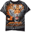 Unisex Adult Tribal Tiger All Over Print Unisex , , , Long Sleeve Tee