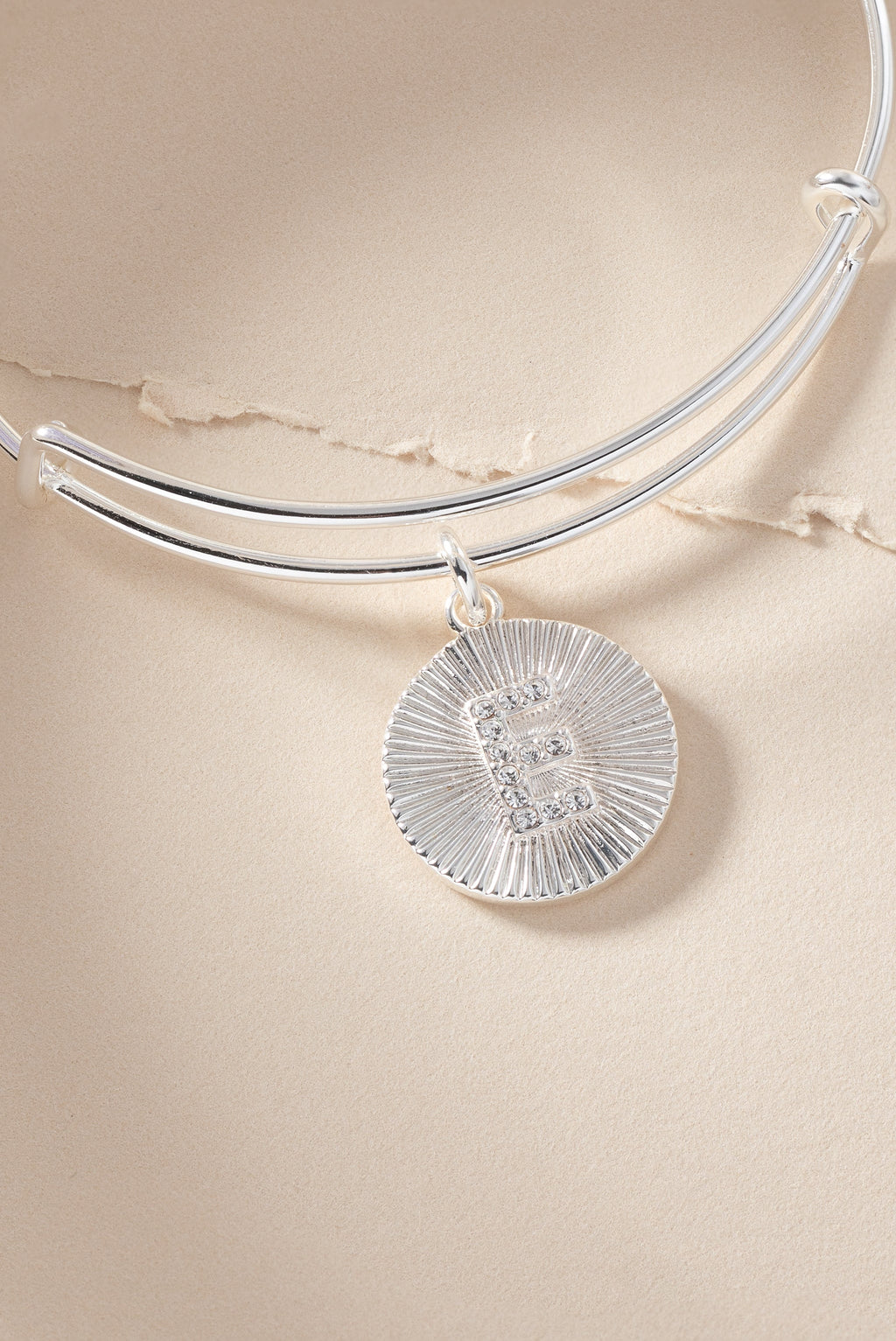 Initial E Pave Starburst Texture Bangle T-Shirts
