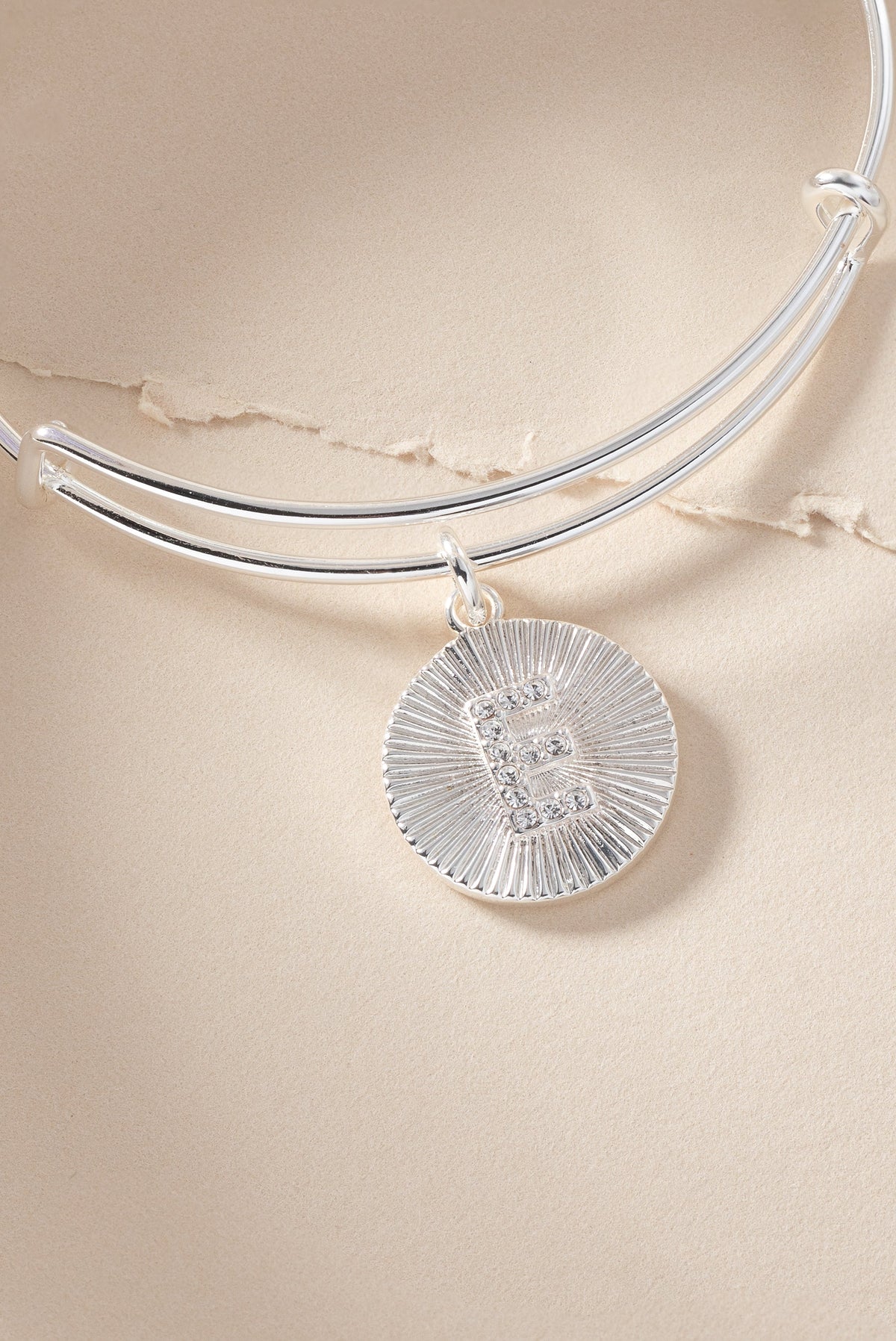 Initial E Pave Starburst Texture Bangle T-Shirts