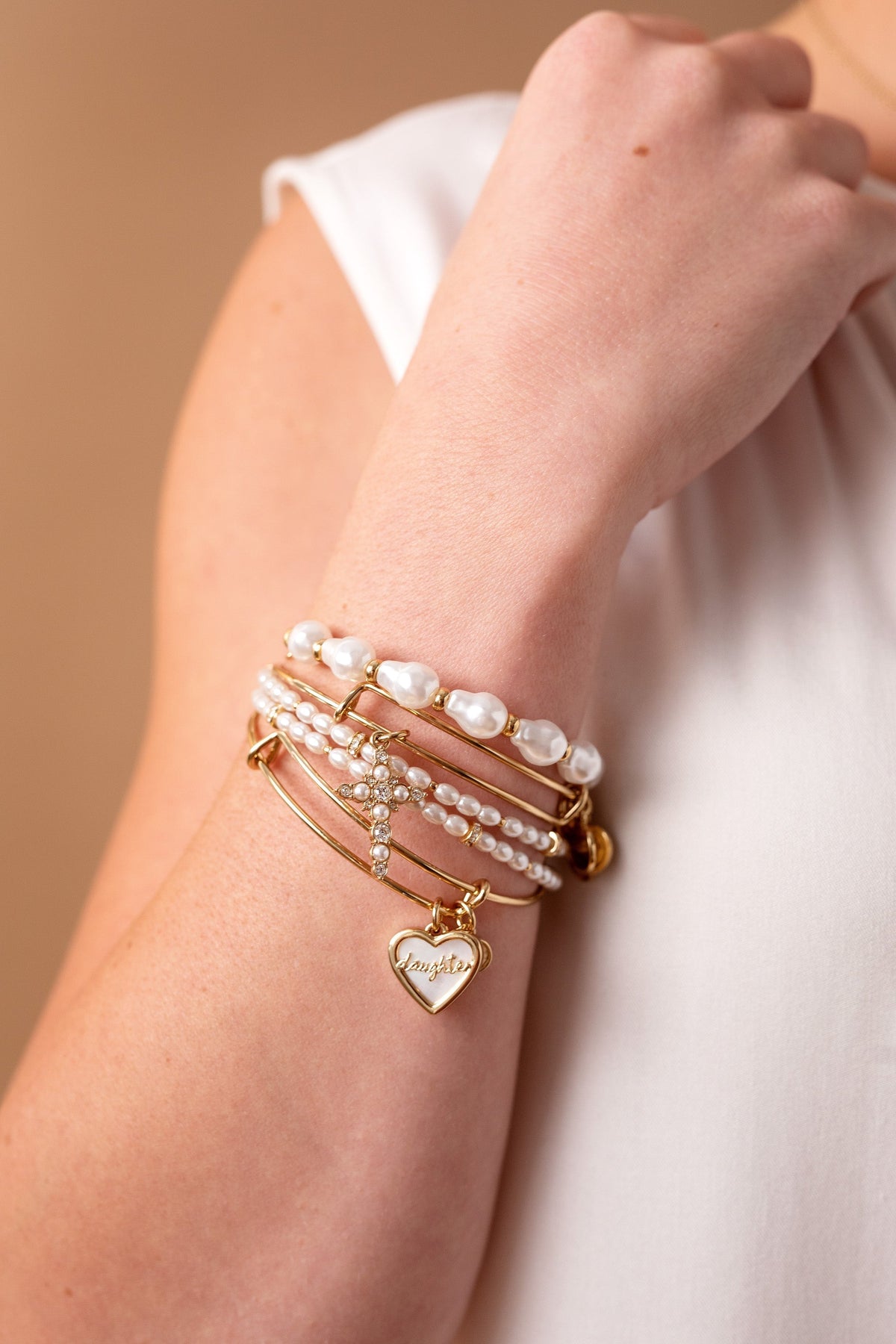 Daughter Mother Pearl Bangle T-Shirts