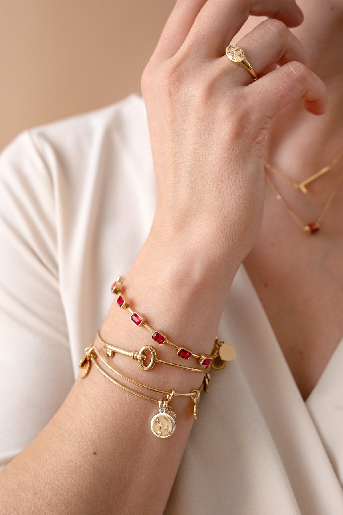 July Birthstone Emerald Cut Bangle T-Shirts
