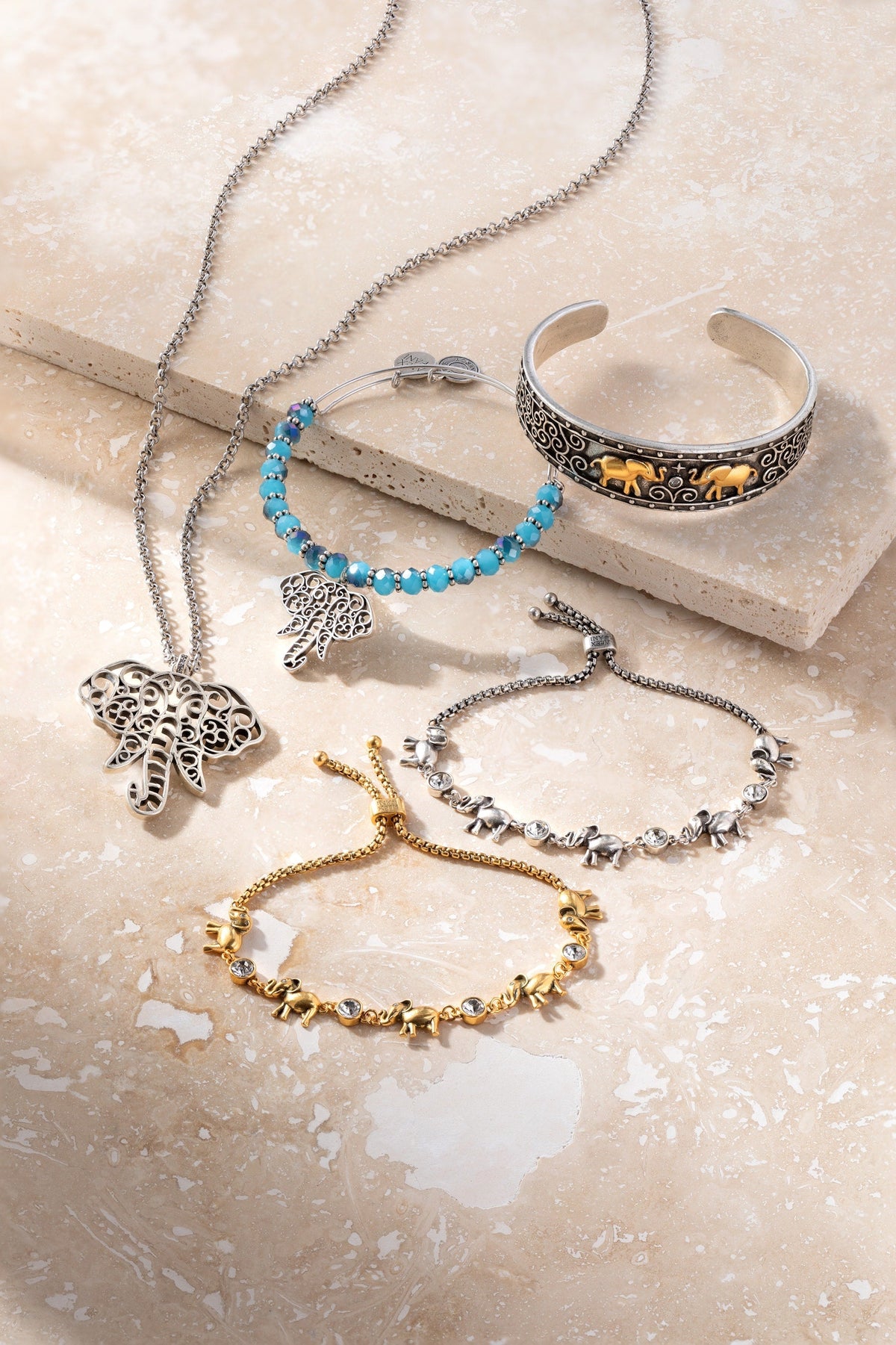 Elephant Crystal Bolo Bracelet T-Shirts