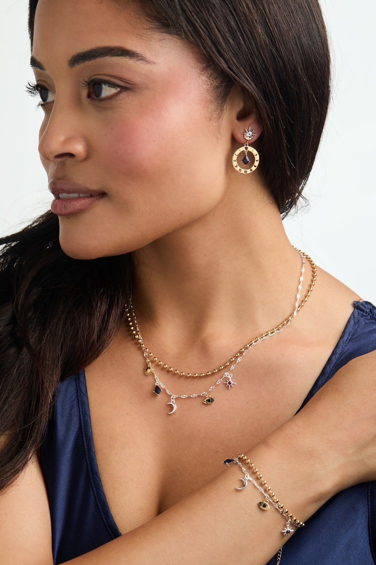 Moon Phase Statement Earring T-Shirts