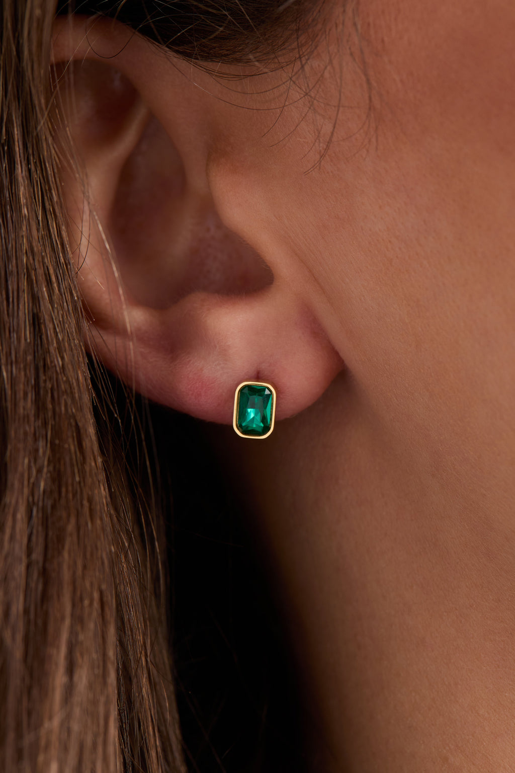 December Emerald Cut Birthstone Stud Earrings T-Shirts