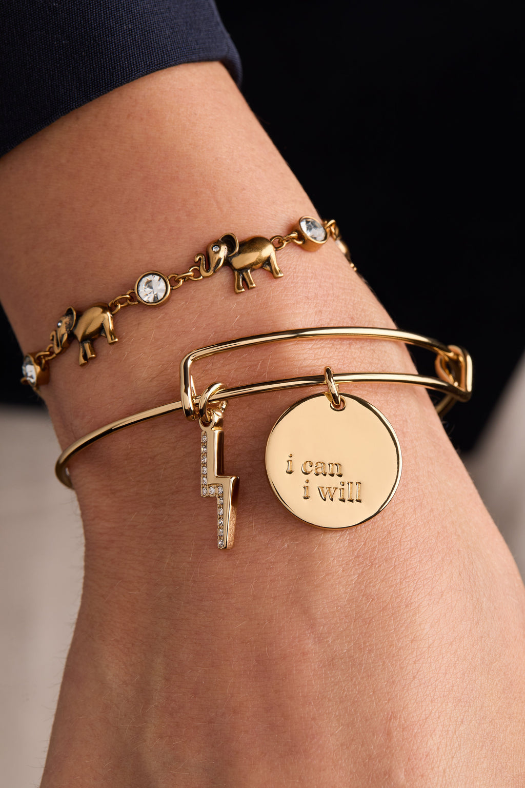 Elephant Crystal Bolo Bracelet T-Shirts