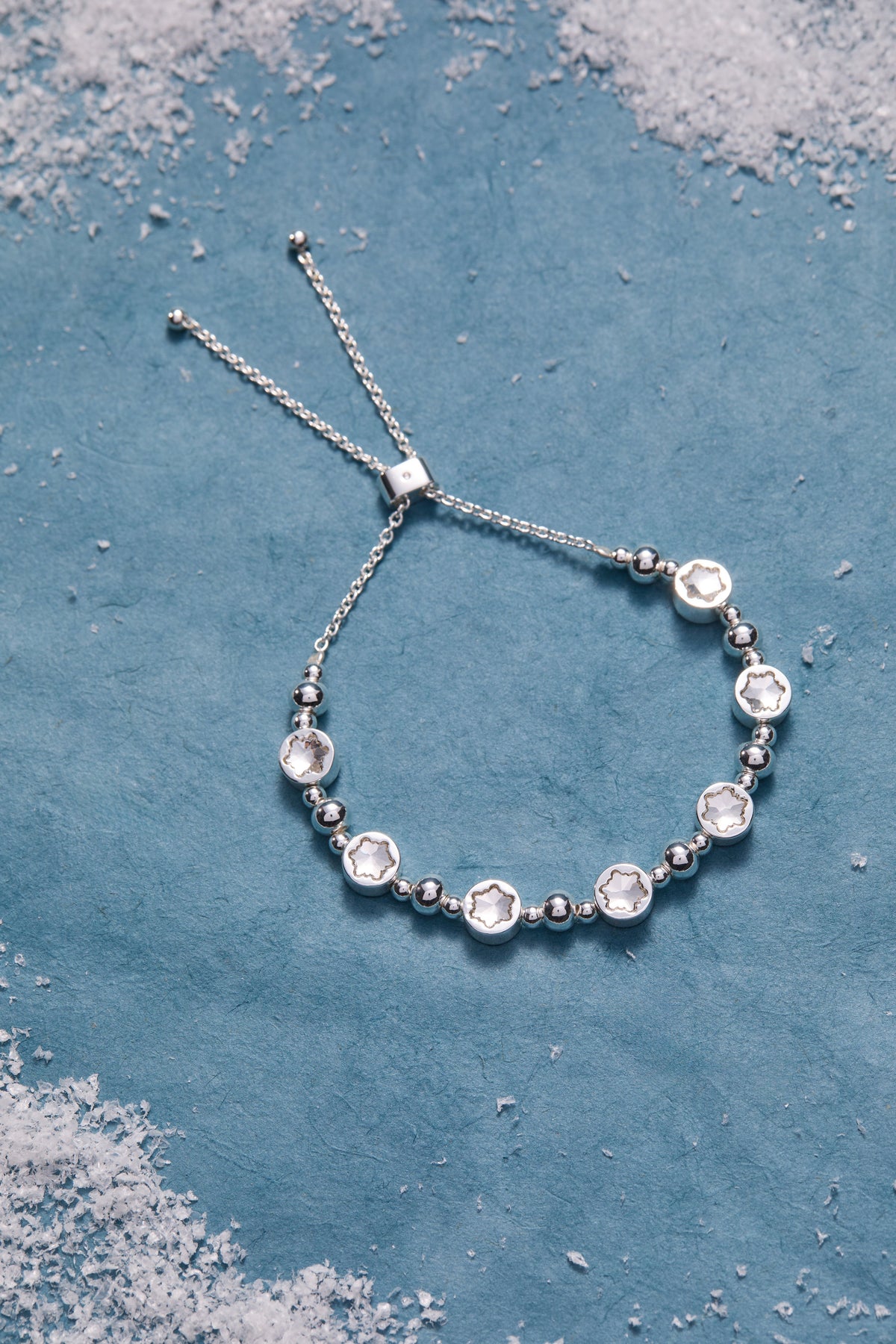 Crystal Snowflake Beaded Bolo Bracelet T-Shirts