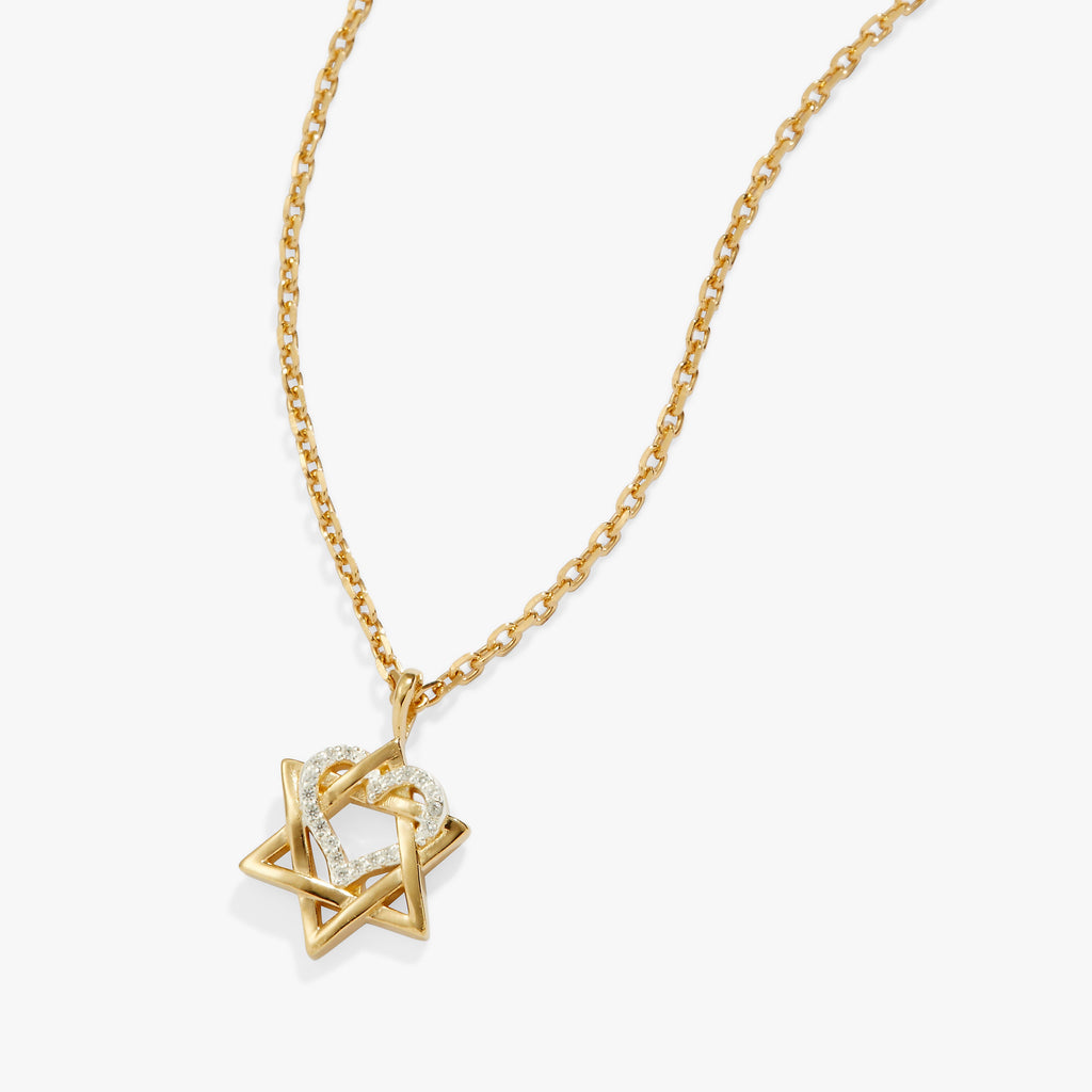 Star David Heart Necklace 14kt Gold Plated T-Shirts