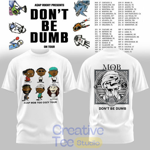 ASAP Rocky DON’T BE DUMB WORLD TOUR 2026 White Tee