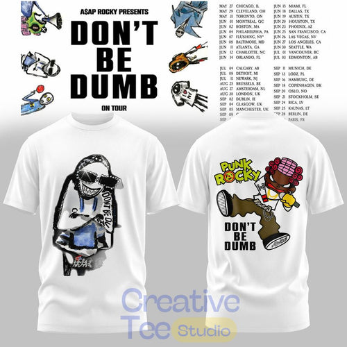 ASAP Rocky DON’T BE DUMB WORLD TOUR 2026 White Tee