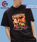 Adele wearing Lando and Oscar Formula 2025 Constructors World Champions T-shirt