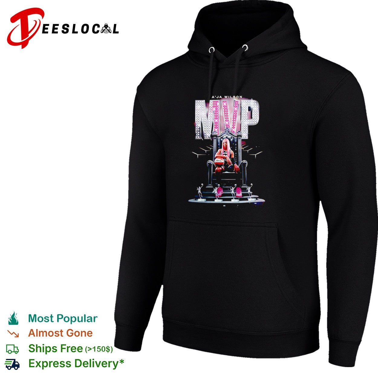 A’ja Wilson Las Vegas Aces MVP Basketball shirt
