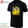 Ali G wih yellow car graphic shirt