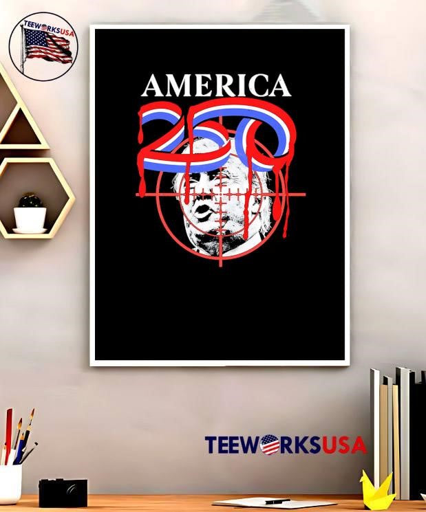 America 250 Drip Text Target shirt