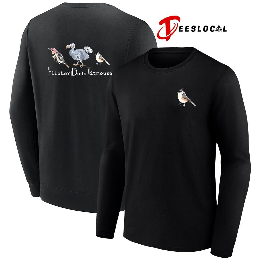 Animal FDT Flicker Dodo Titmouse graphic shirt