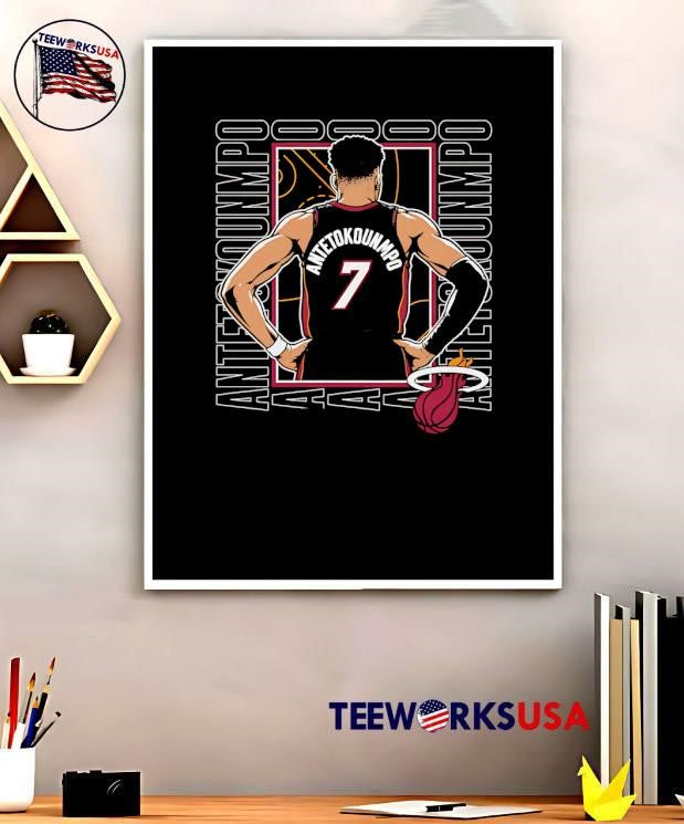 Antetokounmpo Graphic Back Facing Basketball Miami Heat shirt