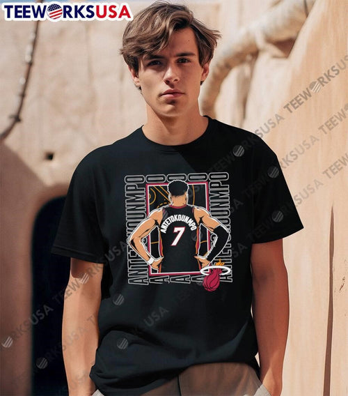 Antetokounmpo Graphic Back Facing Basketball Miami Heat shirt