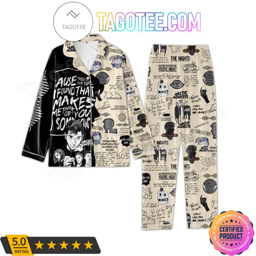 Arctic Monkeys Cause There’s This Tune I Found That Makes Me Think Of You Somehow Pajama Sets Sleepwear