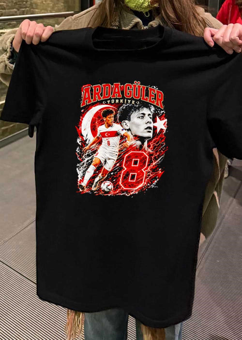 Arda Guler Running with Soccer Ball Arda Guler Turkiye Number 8 T-Shirt