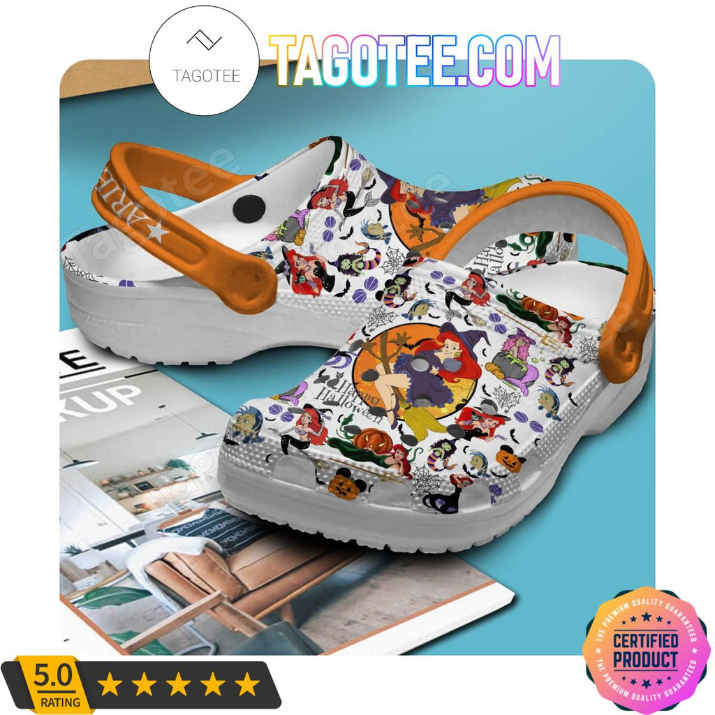 Ariel Happy Halloween Crocs Clogs