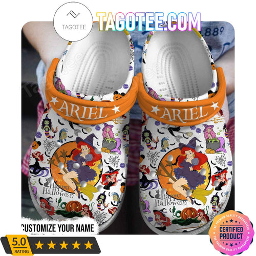 Ariel Happy Halloween Crocs Clogs
